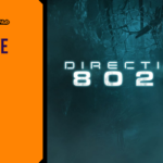 Promotional banner for Directive 8020 featuring the game title in glowing blue sci-fi text against a dark, atmospheric background with a glimpse of an astronaut's helmet.