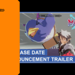 Promotional banner for Disgaea Mayhem by GameLaunchHub, featuring the game's protagonist N.A. alongside a flying blue Prinny during a "Prinny Charge" attack.