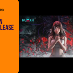 Promotional banner for the open-world survival MMO Once Human by GameLaunchHub, featuring the game's logo and an eerie, ethereal character surrounded by dark, twisted branches and red flora.