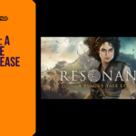 Promotional banner for the action-adventure game Resonance: A Plague Tale Legacy by GameLaunchHub, featuring the title logo and key art of protagonist Sophia in front of a Mediterranean landscape and the Minotaur's island.