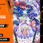 Game Launch Hub review card template showing a 7.8 out of 10 "Good" rating for UN:LOGICAL, featuring key art of protagonist Suzuno Kanna surrounded by love interests, accompanied by a Nintendo Switch platform icon.