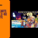 Promotional banner for the article "Kingdom Hearts Collection [I~III] Release Date 2026: The Complete Saga Finally Comes to Modern Consoles" by GameLaunchHub, featuring the game's official logo, a collage of Sora, Donald, and Goofy alongside classic worlds, and a solid orange sidebar on the left.