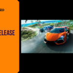 Promotional banner for the article "The Crew Motorfest Switch 2 Release Date 2026: Open-World Racing Finally Comes to Nintendo" by GameLaunchHub, featuring the game's official logo, high-speed sports cars racing on a scenic coastal road in Hawaii, and a solid orange sidebar on the left.